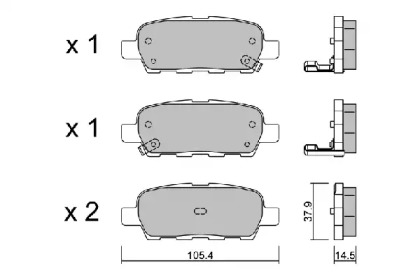 Комплект тормозных колодок (AISIN: BPNI-2001)